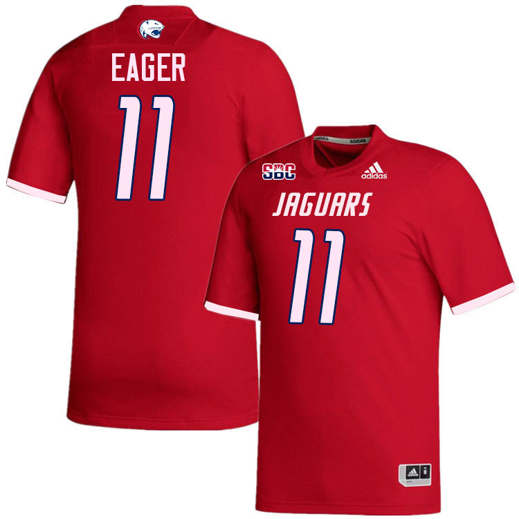 #11 Anthony Eager South Alabama Jaguars Jerseys,College Football Uniforms,Apparels Stitched-Red